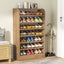 8-Tier Shoe Rack, Wooden Shoe Shelf Shoe Storage Cabinet