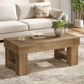 Coffee Table with Storage Drawer, 47" Farmhouse Center Cocktail Table 3