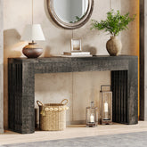 59" Console Table, Wooden Sofa Table Behind The Couch Hallway Table 3