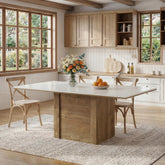 Tribesigns 55" Rectangular Dining Table, Farmhouse Kitchen Table for 4-6 People 3