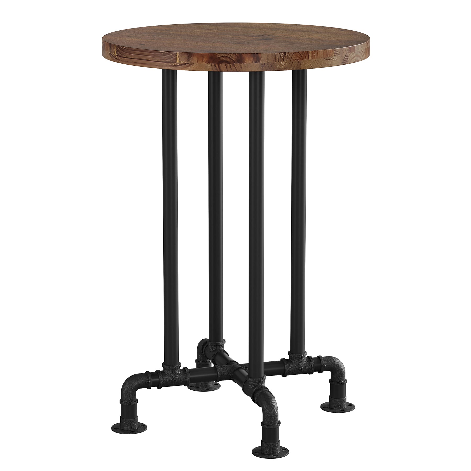 37.4" Round Bar Table, Solid Wood High Bar Height BistroTable