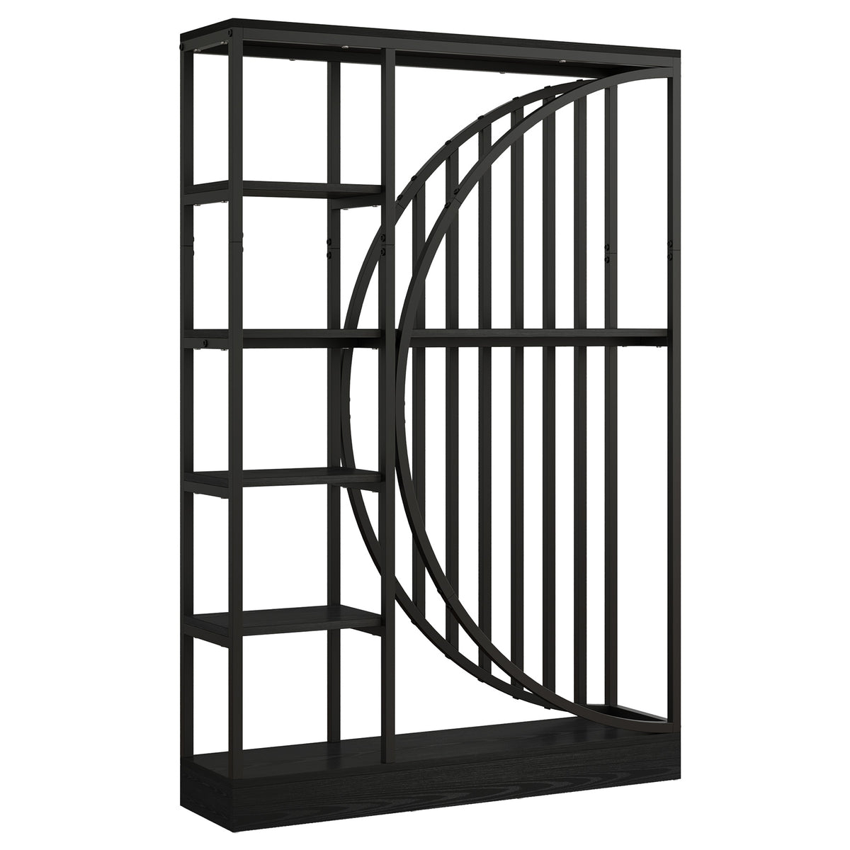 70.9" Industrial Bookshelf, 5-Tier Bookcase with Reversible Shelves for Home Office