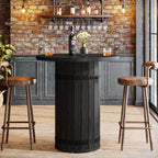 39.4" Bar Table, Round Bistro Pub Table for Kitchen