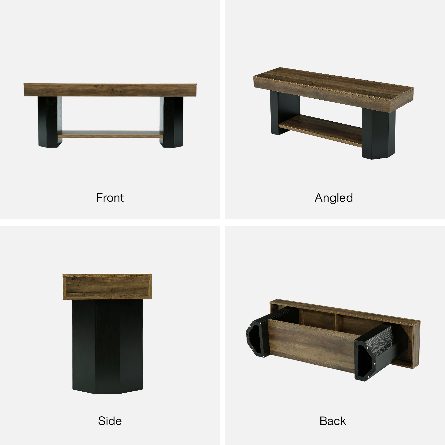 Tribesigns 63" TV Stand, Farmhouse TV Console with Shelf for Living Room