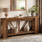 70.8" Console Table, 2-Tier Long Sofa Table Hallway Table 3