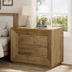 35.43" Wide Nightstand, Large Bedside Table with Drawers