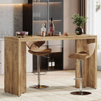 55" Bar Table, Modern Counter Height Pub Table with Spacious Tabletop for Home Kitchen