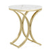 Round End Table Sofa Side Table Small Coffee Table with Metal Frame Tribesigns