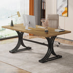 63" Executive Desk, Modern Computer Desk with Stylish Metal Legs for Home Office