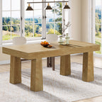 Modern Kitchen Table, 63" Dining Table Dinner Table for 4-6