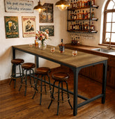 70.9" Long Industrial Bar Table, Rectangular Counter Height Pub Table for Kitchen Home Bar 3