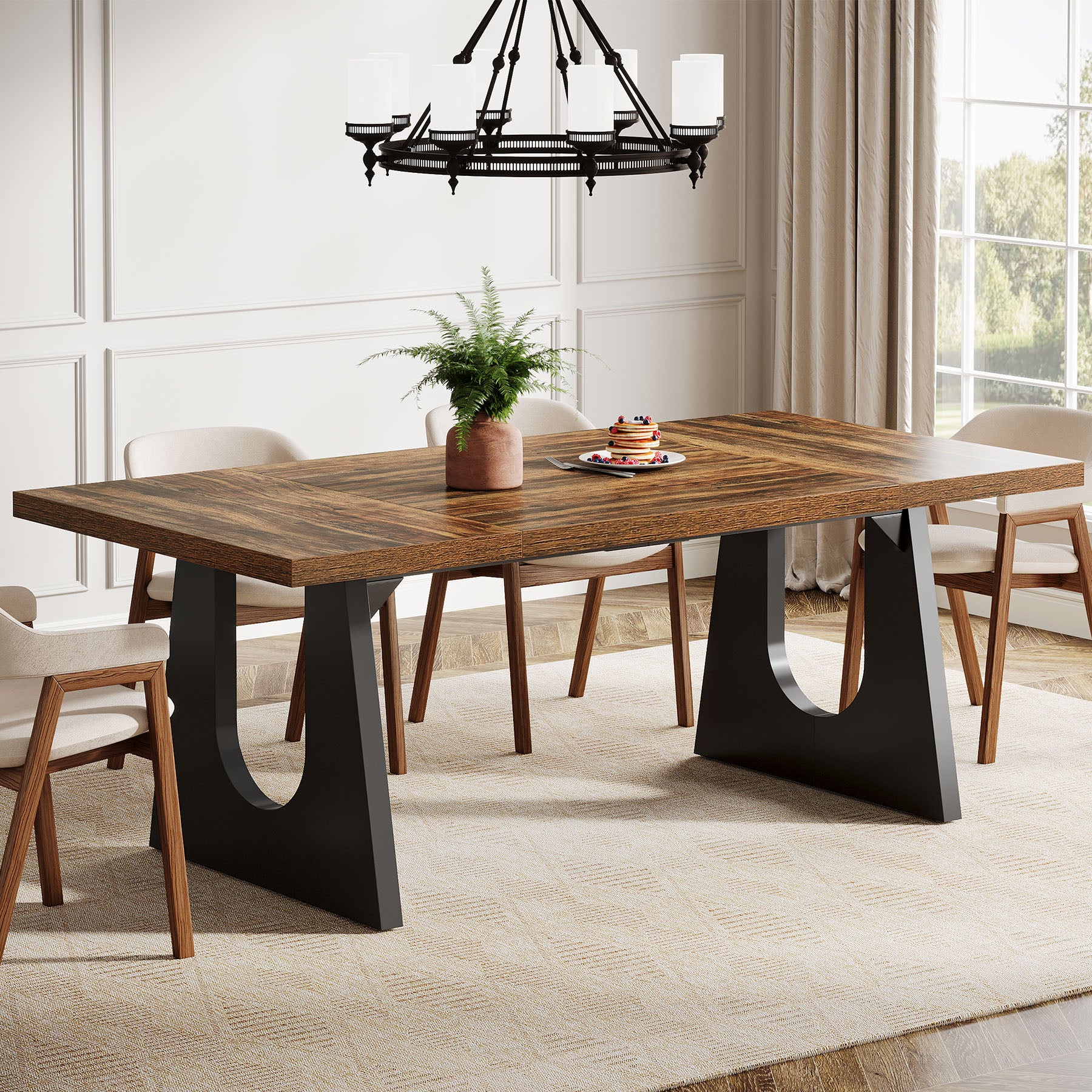 Tribesigns Wood Dining Table, 70
