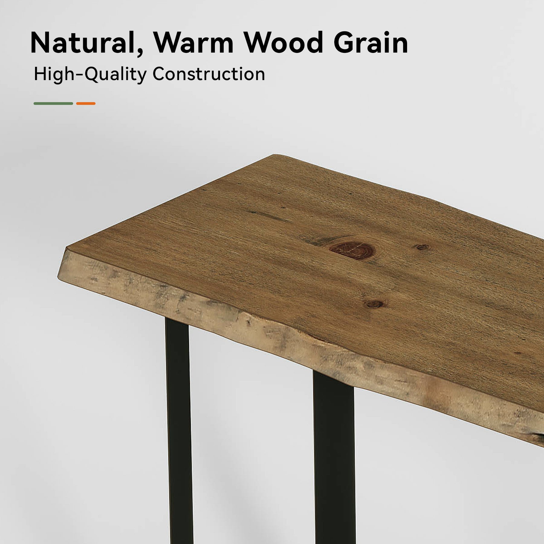 63" Rectangle Bar Table, Solid Wood Counter Height Pub Table Bar Unit