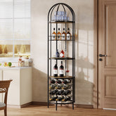 5-Tier Wine Rack, Industrial Bar Wine Cabinet with Bottle Holder 3