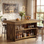 55.12" Bar Table, 3-Tier Home Bar Unit with Storage Shelves for Kitchen