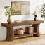 2-Tier Solid Wood Console Table, 63" Farmhouse Sofa Table Behind Couch