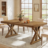 63" Solid Wood Dining Table, Rectangular Kitchen Table for 4-6 3