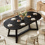 Solid Wood Oval Dining Table, 63" Kitchen Table with Sturdy Tapered Legs for 4-6