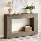 47.2" Console Table, Farmhouse 2-Tier Entryway Sofa Table
