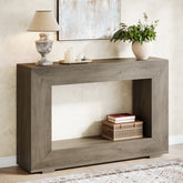 47.2" Console Table, Farmhouse 2-Tier Entryway Sofa Table 3