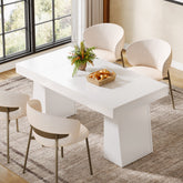 55" Dining Table for 4-6, Rectangular Kitchen Dinner Tables with Sturdy Legs 3