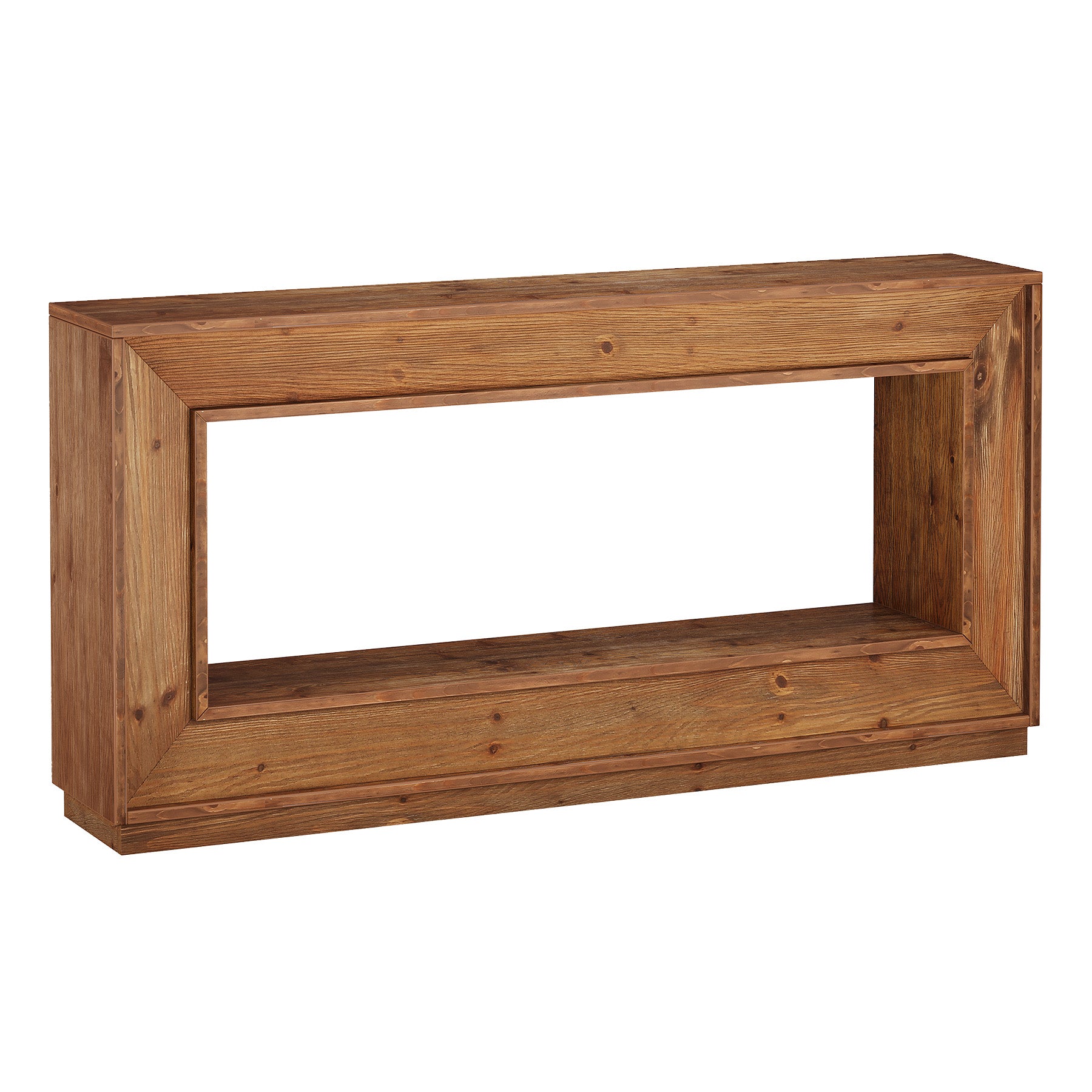 63" Solid Wood Console Table, Farmhouse Entryway Table with Storage for Living Room