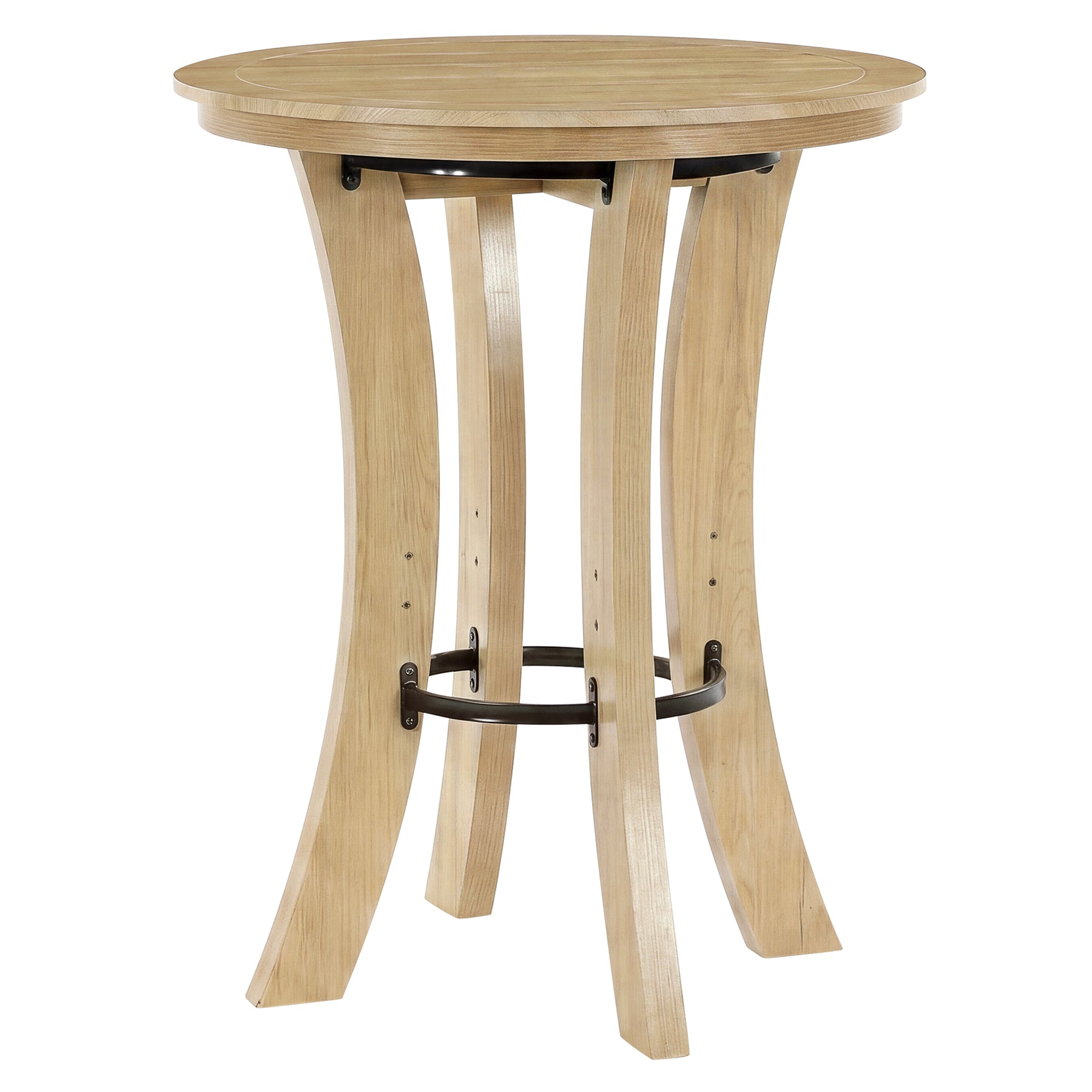 Tribesigns 39.4-Inch Round Bar Table, Wood Pub Table for Small Spaces