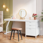 3-Drawer Makeup Vanity Desk, 59" Dressing Table with Reversible Drawers (Only Desk)