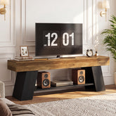 63" TV Stand for 55/65/70 Inch TVs, Industrial Media Console with Open Storage Shelf 3