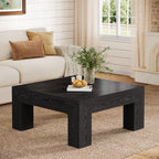 39.4" Square Coffee Table with Chunky Legs