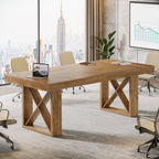 63" Computer Desk, Simple Executive Desk Writing Table for Home Office