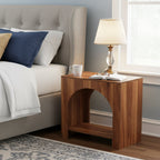 27" Nightstand, Farmhouse Bedside Table with Storage