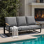 78.7" Wide Outdoor Bench, 3-Person Patio Sofa with Removable Cushions