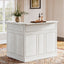L-Shaped Bar Table, 4-Tier Bar Cabinet Reception Desk