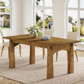 Solid Wood Dining Table, 63" Rectangular Kitchen Table for 4-6 People 3
