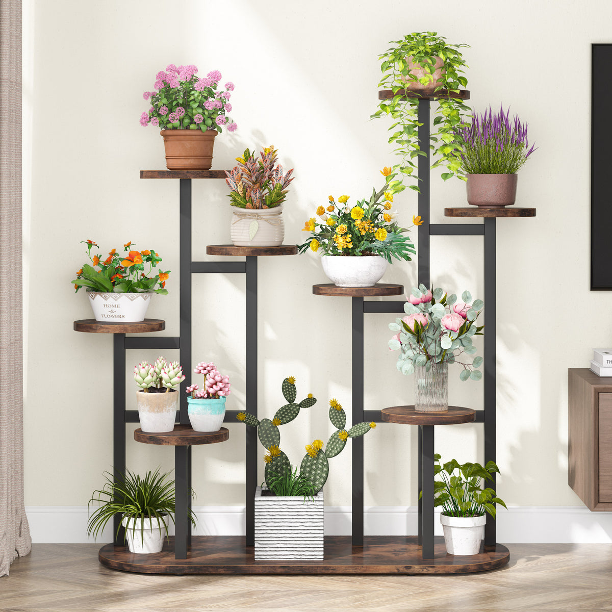 Multi Tier Plant Stand, 11 Indoor Potted Plant Stands, Flower Stand ...