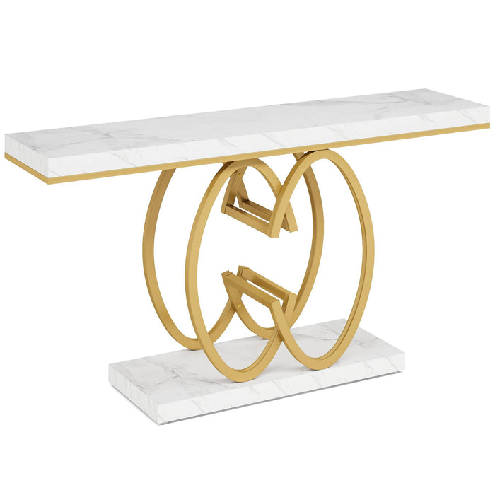 55" Narrow Console Table, Modern Sofa Accent Table for Hallway Tribesigns