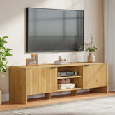 63" Fluted TV Stand with Storage Cabinet and Shelf for TVs up to 75" 3