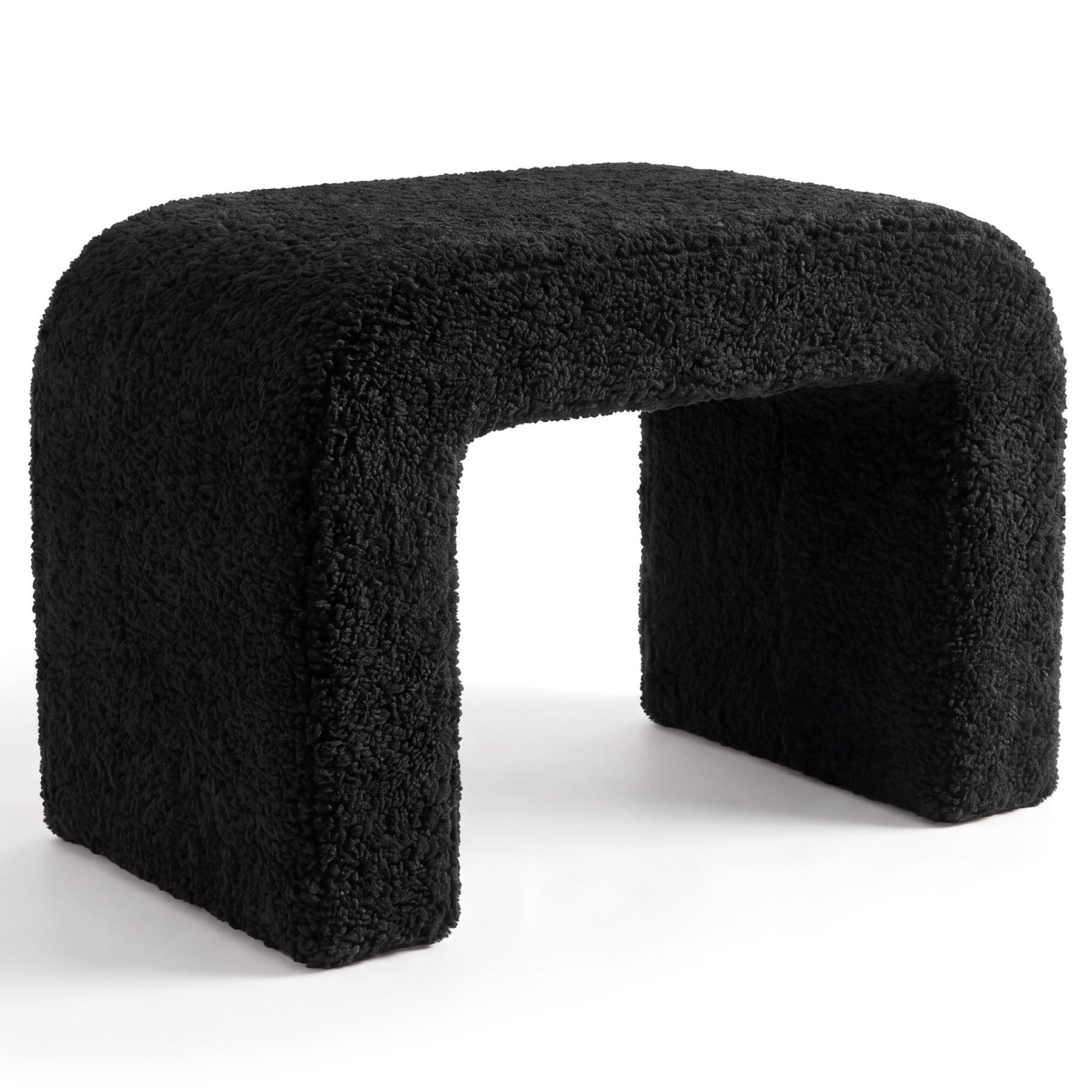 Modern Vanity Stool, Fully Assembled Upholstered Ottoman Sofa Footrest