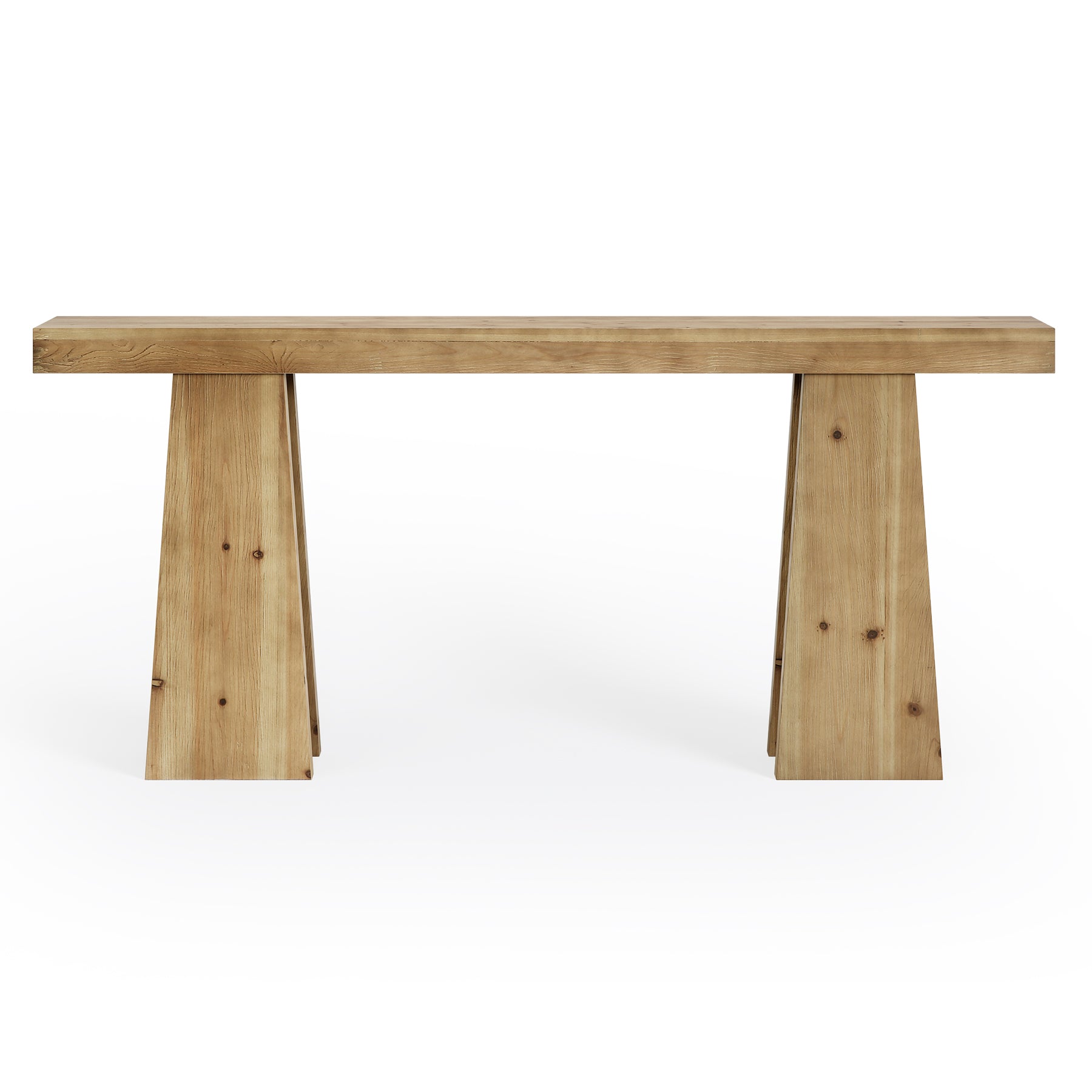 70.9" Solid Wood Console Table, Long Sofa Table with Reinforced Frame