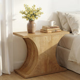 31.5" Nightstand, Narrow Bedside Table with Hourglass Base 3