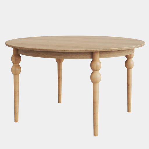Farmhouse Dining Table, 47’’ Round Kitchen Table with Wooden Legs for 4-6 People Tribesigns