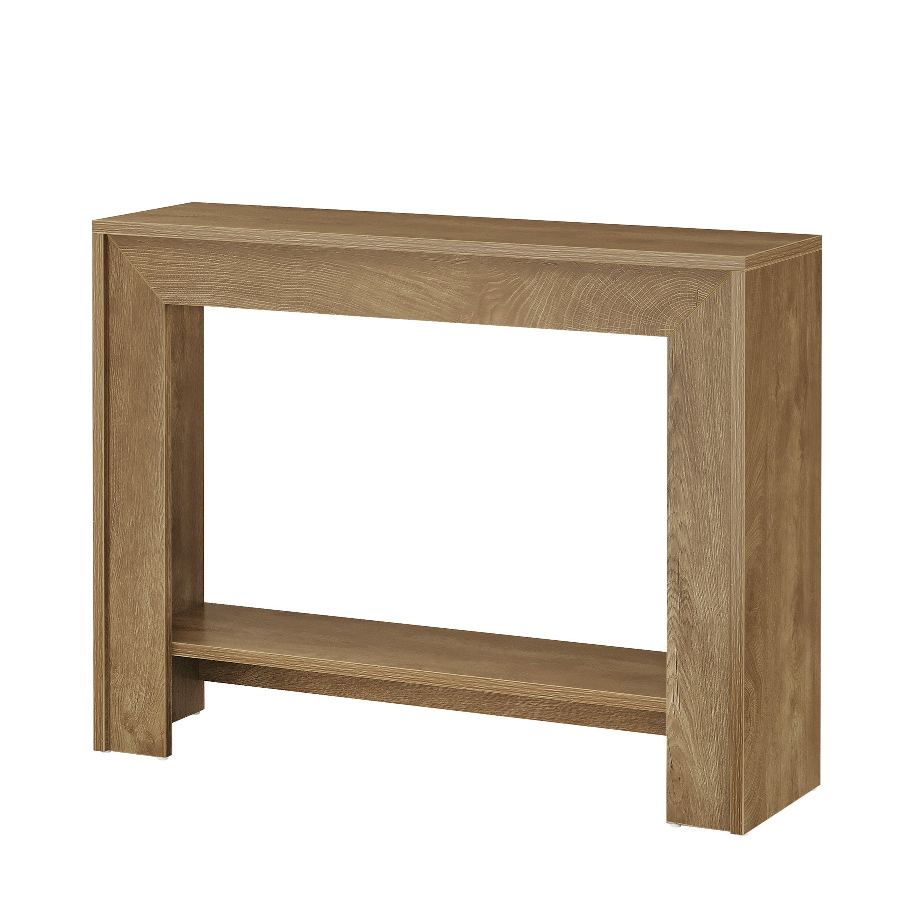 41.3" Console Table, Farmhouse Sofa Entryway Table with 2-Tier Open Storage