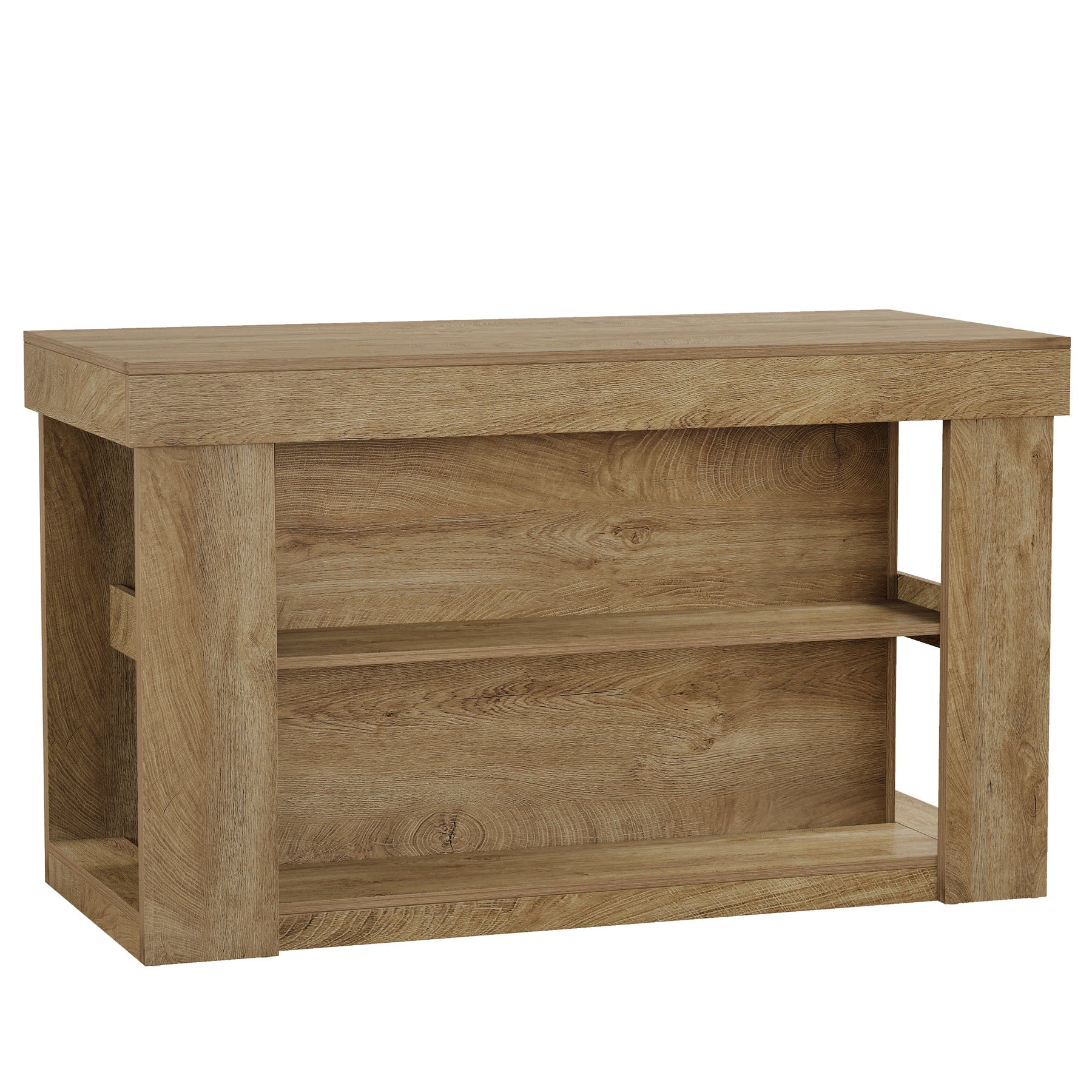 Tribesigns 55-Inch Bar Table with 2 Storage Shelves, Farmhouse Pub Table for Kitchen and Home Bar