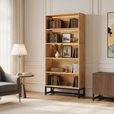 70.4“ 5-Tier Freestanding Bookshelf with LED Lights, Heavy-Duty Bookcase Display Organizer 3