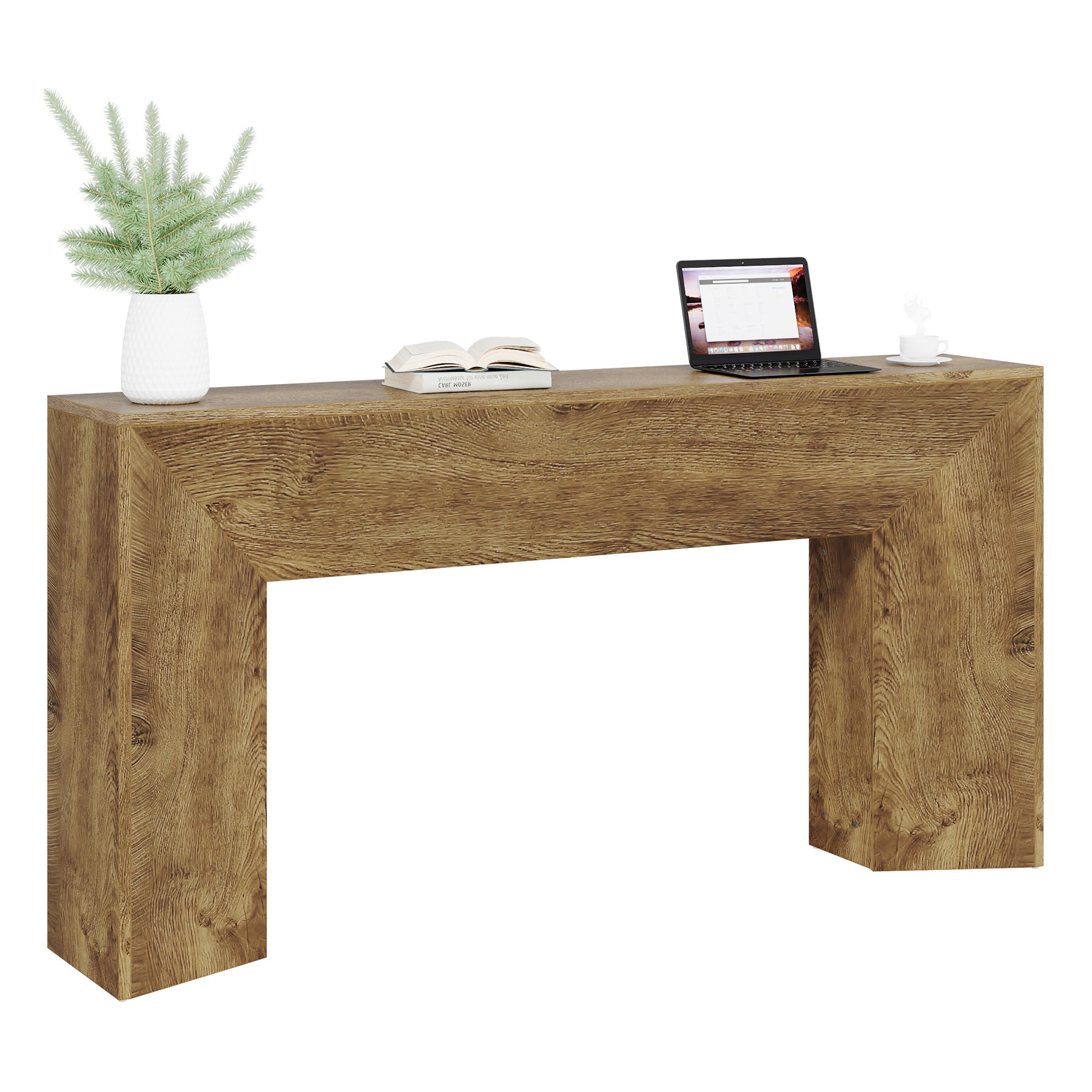 63" Extra Long Console Table for Entryway, Modern Wooden Sofa Table for Living Room