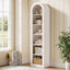 74.8" Arched Bookshelf, 6-Tier Narrow Open Bookcase Display Shelf