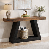 Farmhouse Console Table, 55" Sofa Table with Storage 3