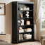 Solid Wood Bookcase, 5-Tier Bookshelf Display Storage Shelves