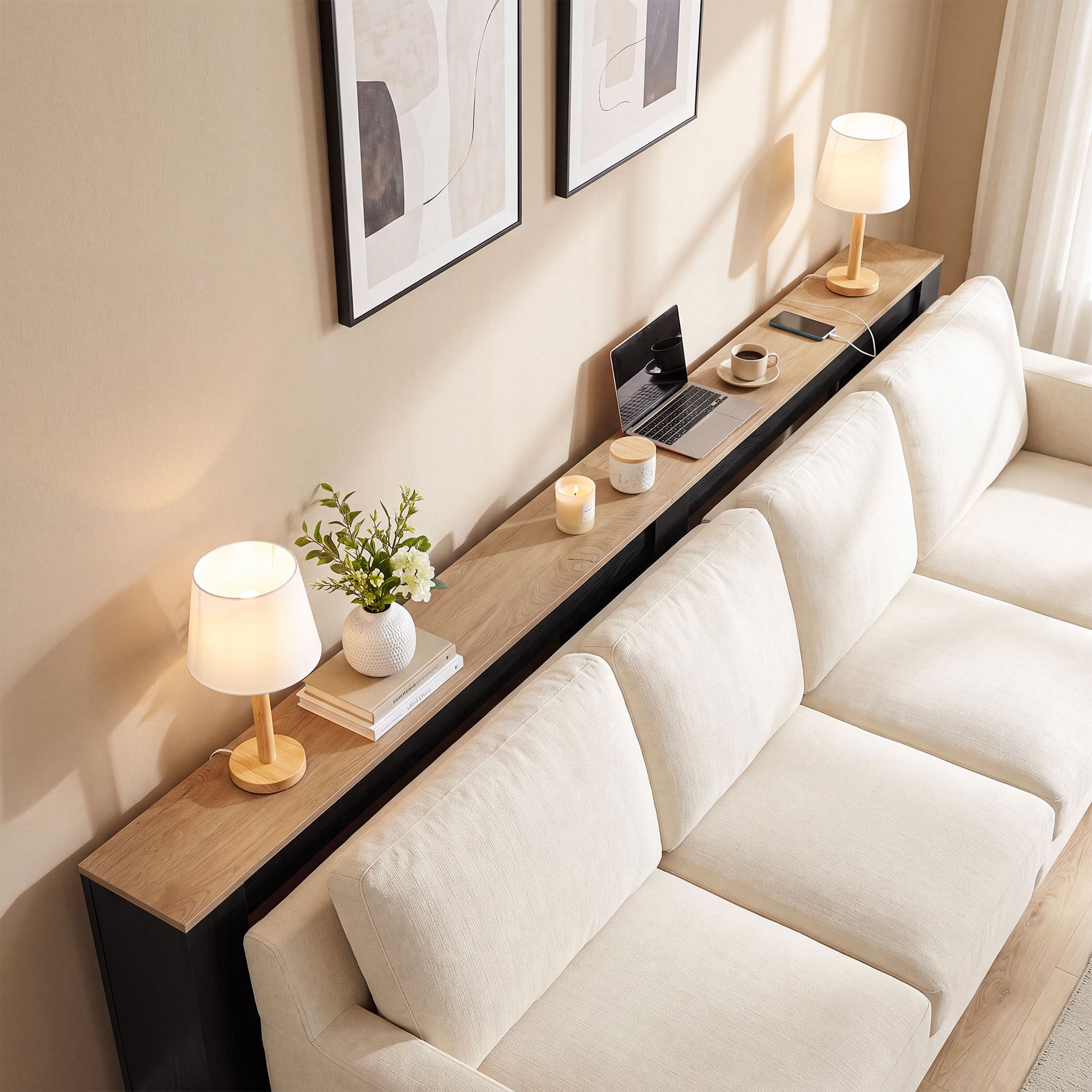 Tribesigns 94.5-Inch Extra Long Console Table with 5.9-Inch Depth, Narrow Sofa Table for Living Room